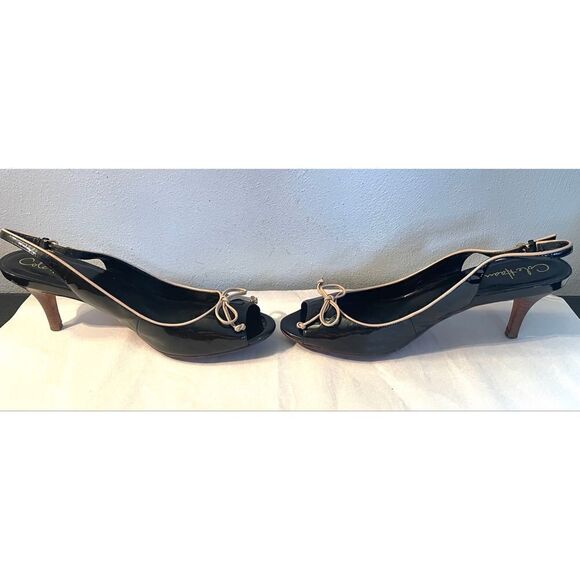 Cole Haan Air Talia Otbow black patent women's size 10.5 Medium peep toe shoe - Picture 11 of 11